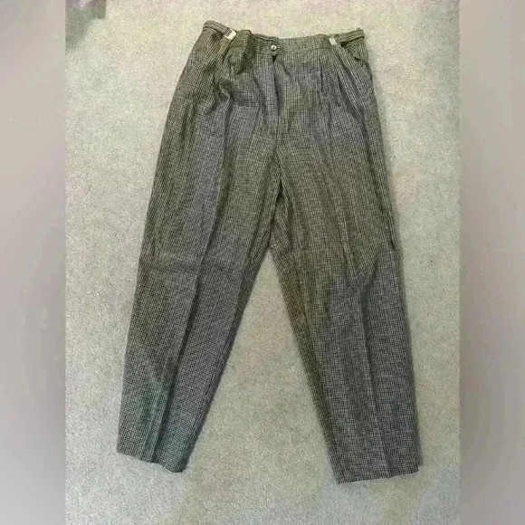 Vintage 80’s Counterparts Front Pleat Plaid Pants - Picture 1 of 5